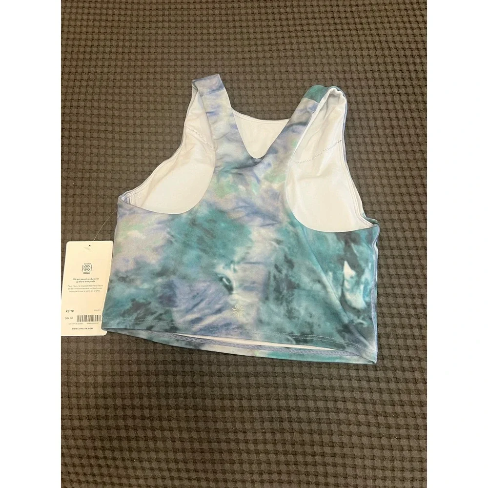 Athleta Sport Bras | NWT! Conscious Crop Printed Longline Sport Bra‎ in XS